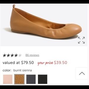J. Crew Anya Leather Ballet Flat
